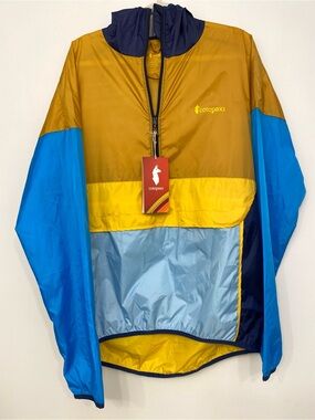 Cotopaxi Teca Half-Zip Windbreaker Seaside Blue Yellow NWT Unisex Men's XL/W XXL
